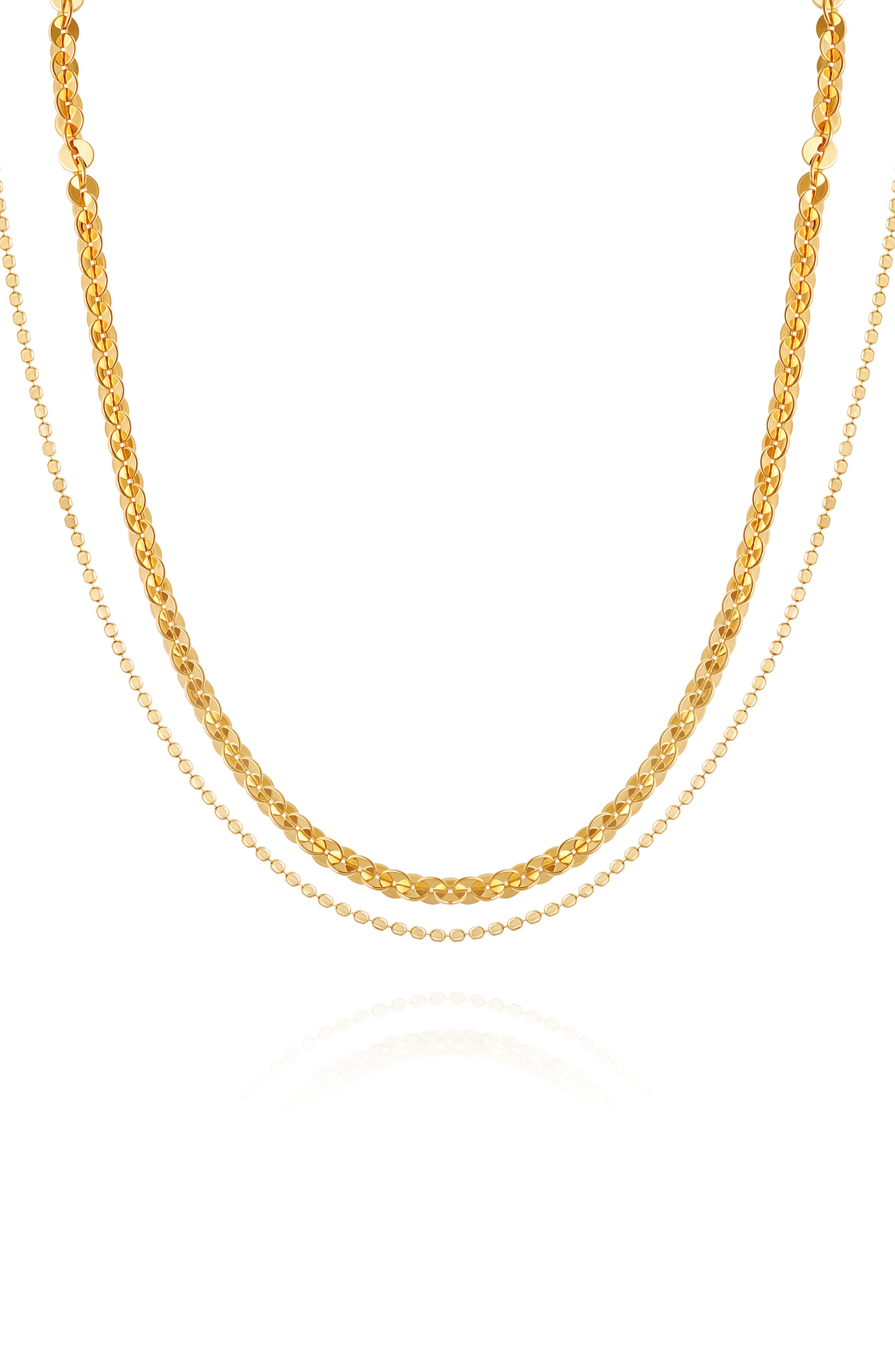 Vince Camuto Set of 2 Mixed Chain Necklaces