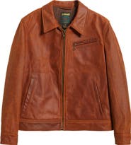 Schott NYC Lightweight Vintage Oil Tanned Unlined Cowhide Leather Trucker Jacket