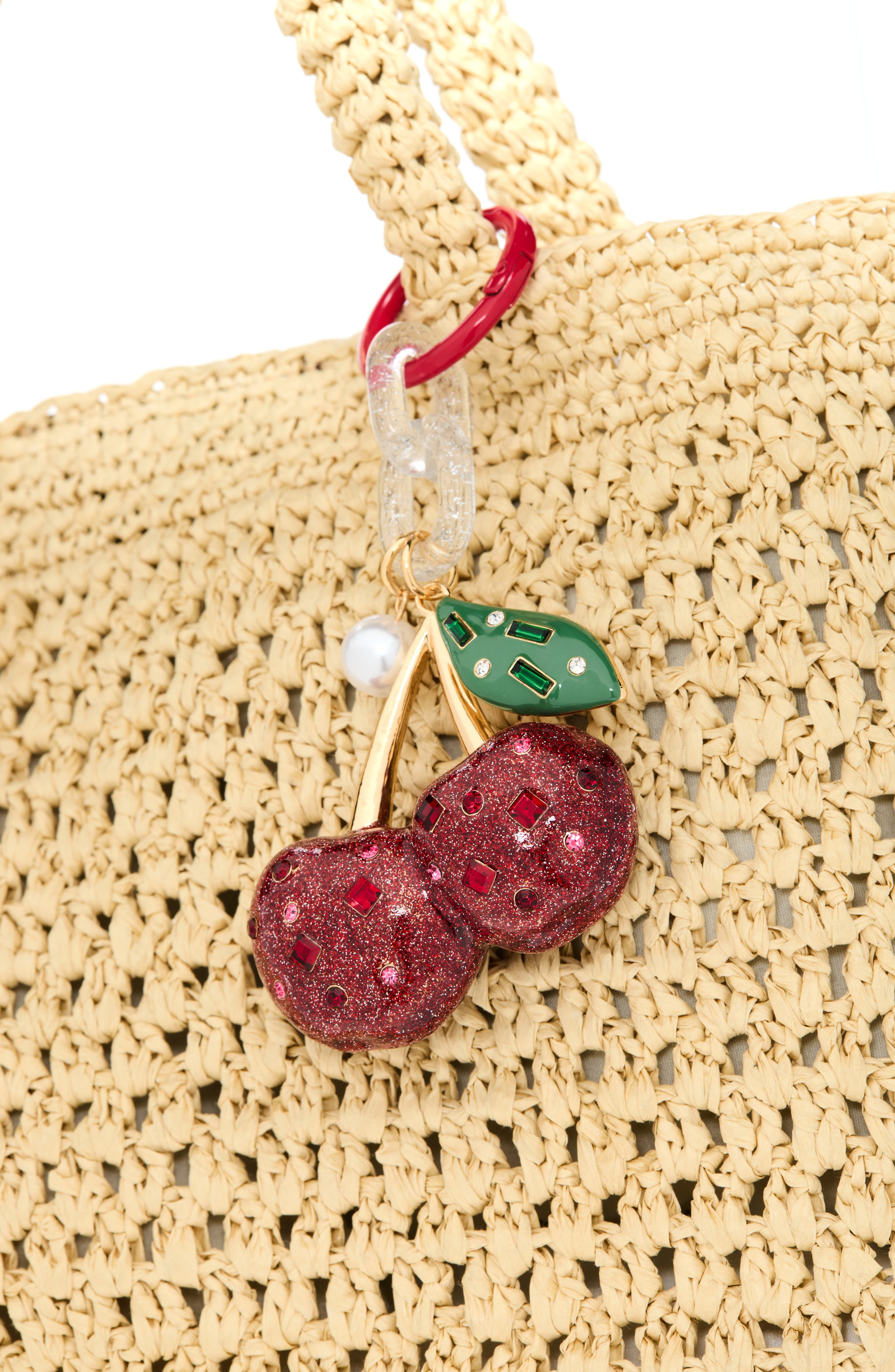 Cherry Bag Charm, Alternate, color, RED MULTI- GOLD