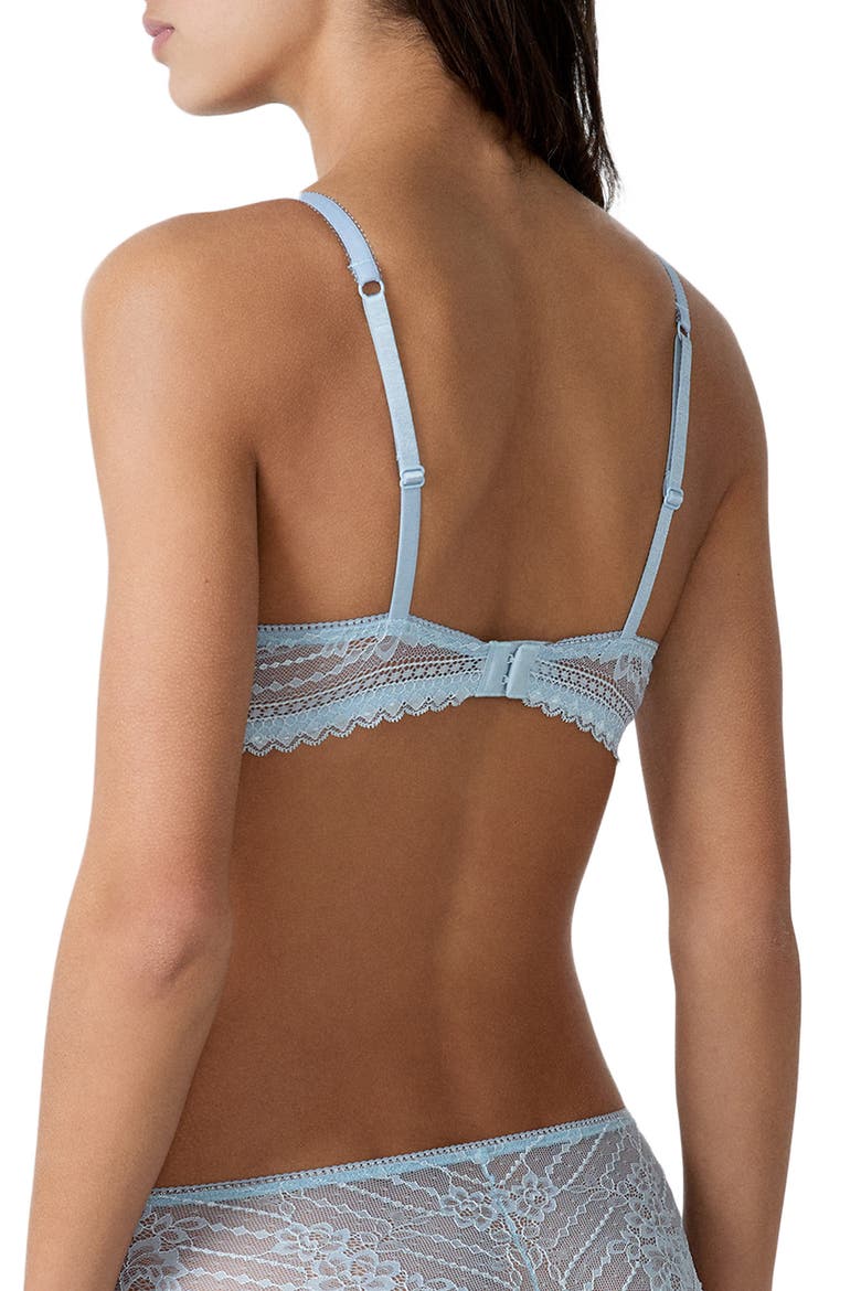 Panama Underwire Plunge Push-Up Bra, Alternate, color, LIGHT BLUE