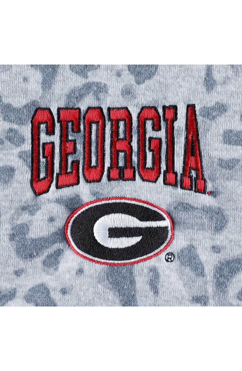 GAMEDAY COUTURE Women's Gameday Couture Heather Gray Georgia Bulldogs Leopard Quarter-Zip Sweatshirt, Alternate, color, Heather Gray