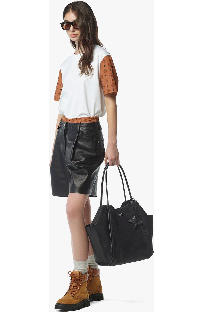 MCM Aren Shopper in ECONYLÂ<sup>®</sup> and Leather, Alternate, color,