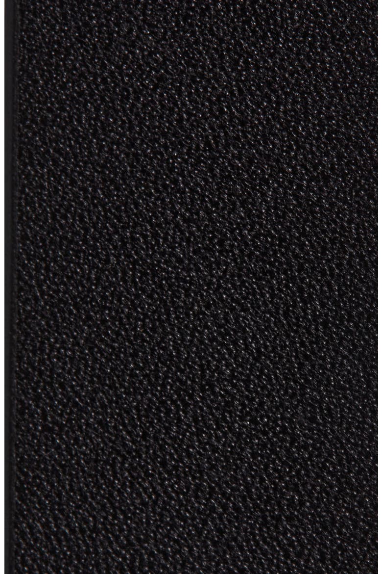 Petit Square Buckle Leather Belt, Alternate, color, NOIR