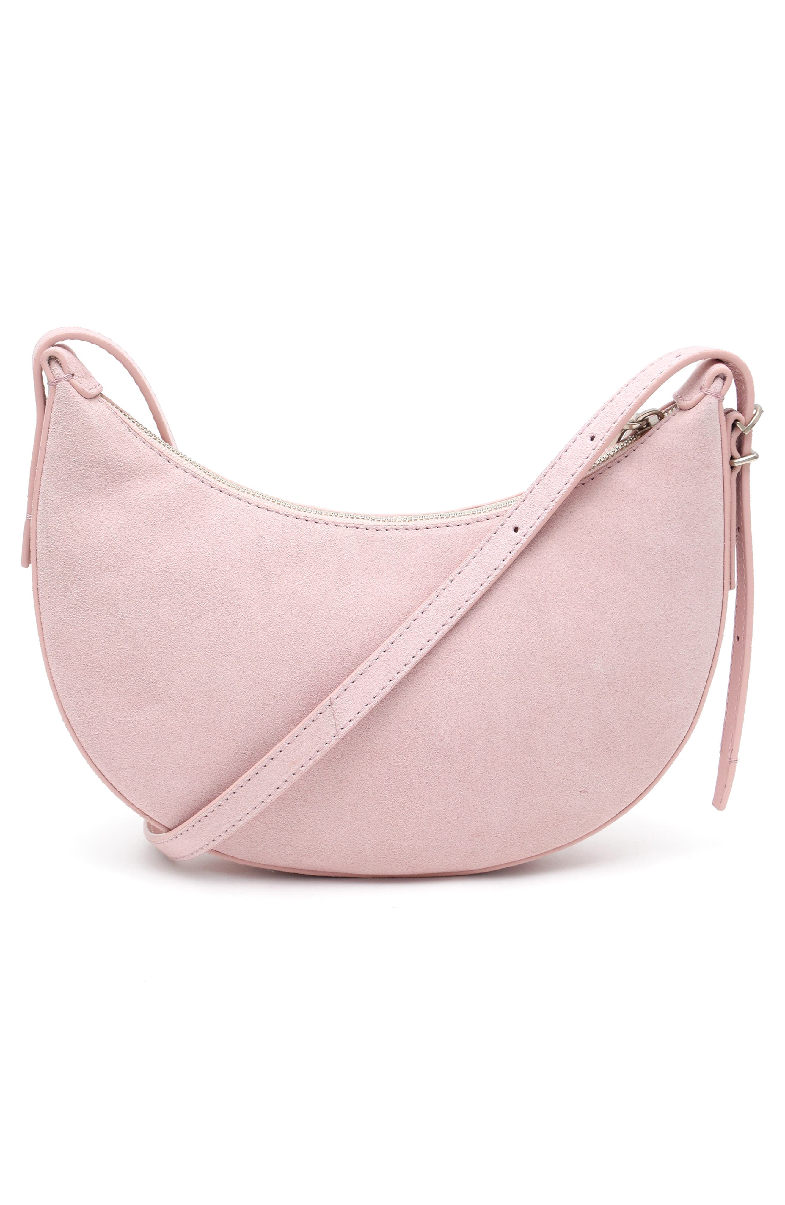 Thacker Silas Suede Crossbody Bag, Alternate, color, Light Pink
