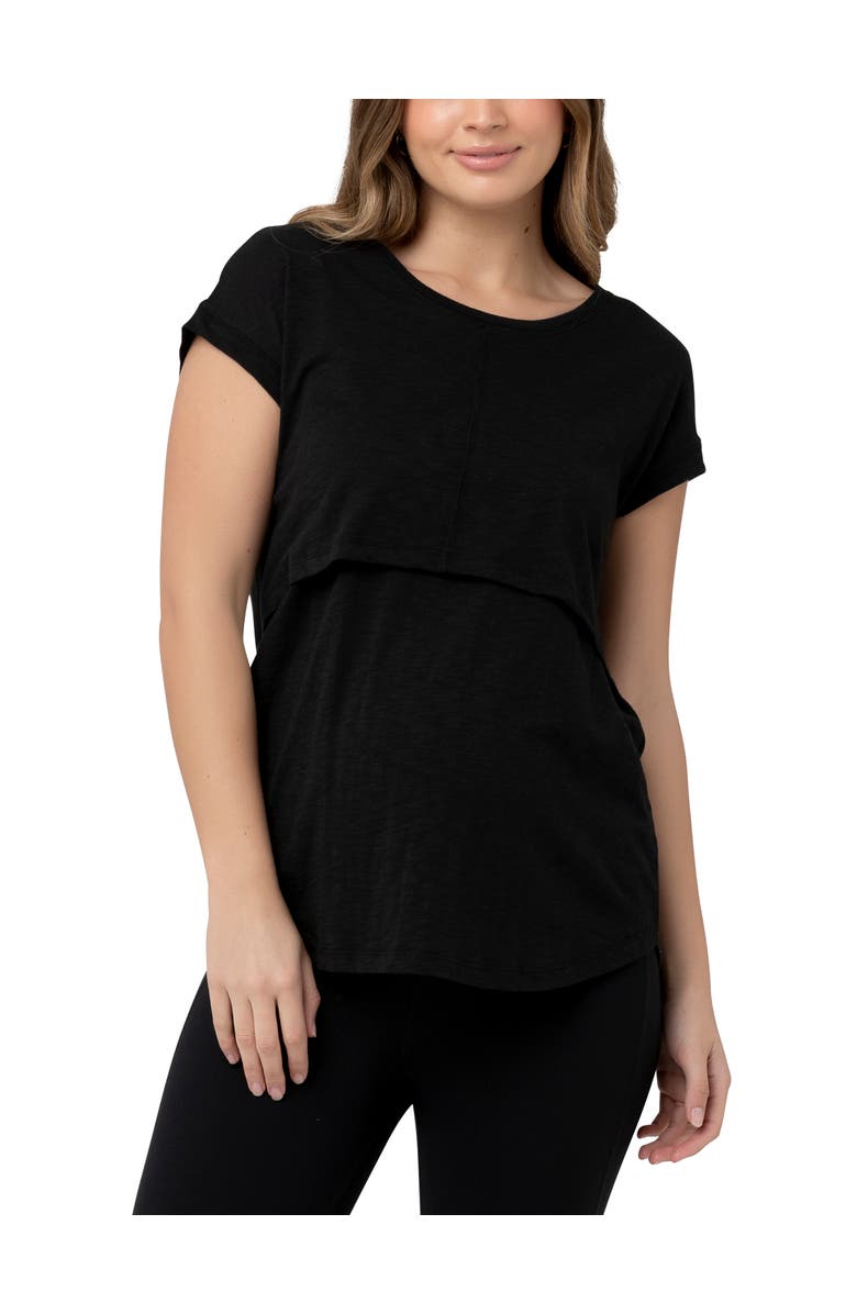 Ripe Maternity Richie Nursing Tee, Main, color, Black