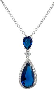 SAVVY CIE JEWELS Cubic Zirconia Pendant Necklace