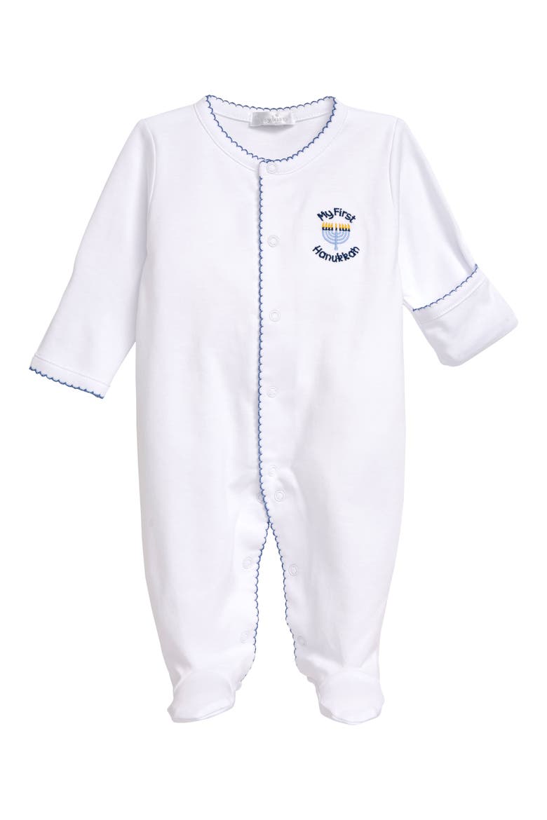My First Hanukkah Footie, Main, color, WHITE/NAVY