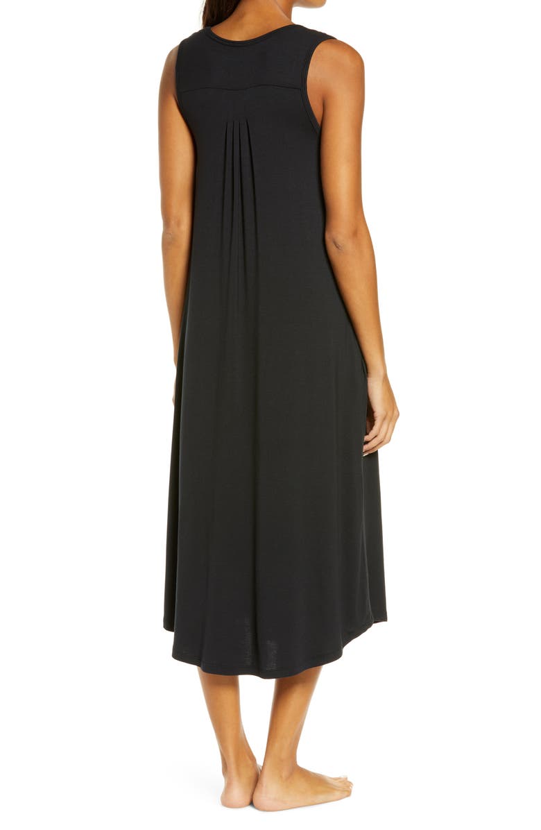 Papinelle Pleated Nightgown, Alternate, color, Black