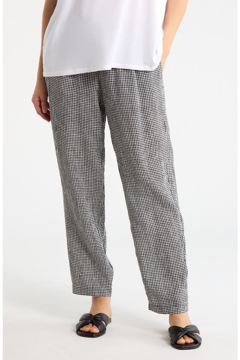 Tapered Ankle Pants, Main, color, BLACK/WHITE