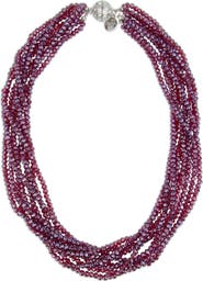 SAACHI Multi-Strand Crystal Necklace