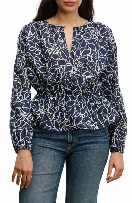 Wynne Printed Voile Peplum Top
