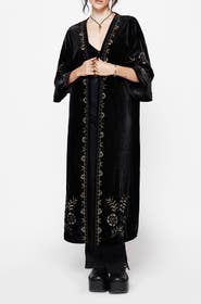 Disturbia Kobra Velvet Snake Longline Robe