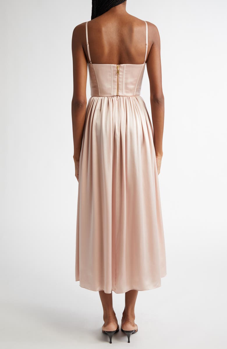 Zimmermann Silk Corset Midi Dress, Alternate, color, Petal
