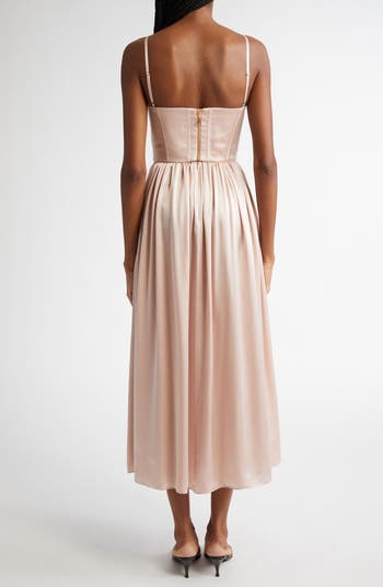 Silk Corset Midi Dress