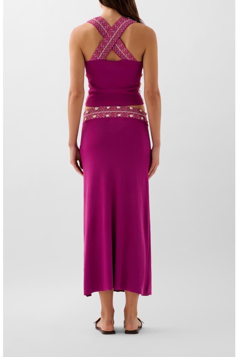 Shell Knit Skirt, Alternate, color, Purple