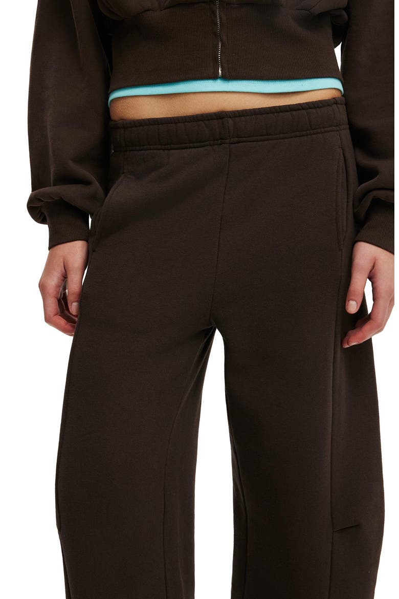 Women's Barrel Leg Sweatpant, Alternate, color, Dark Oak