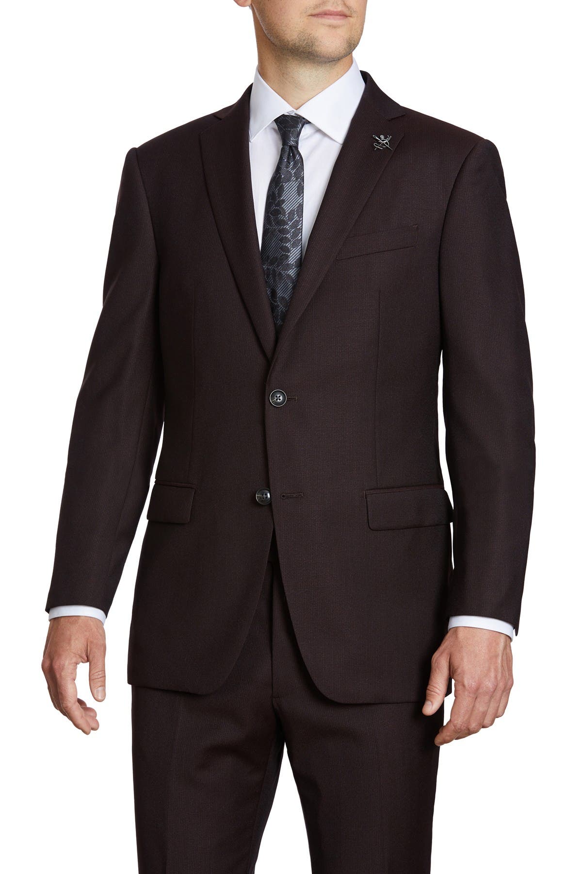 John Varvatos Star USA Red Two Button Notch Lapel Suit Separates Jacket