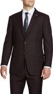 John Varvatos Star USA Red Two Button Notch Lapel Suit Separates Jacket