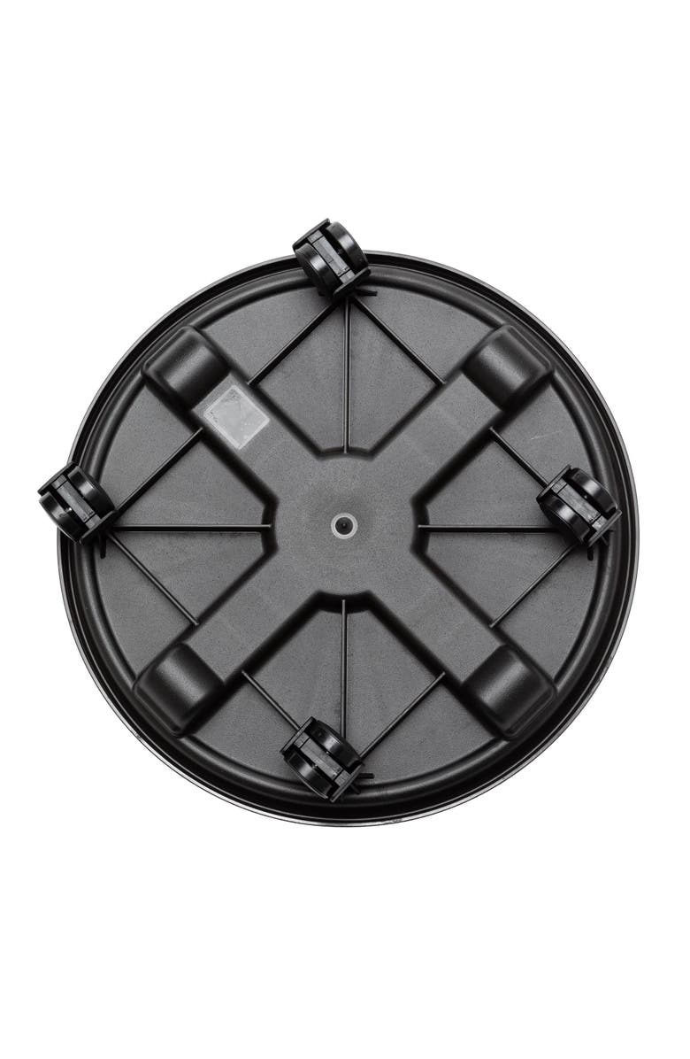Bloem 16" Round Planter Caddy With Wheels, Black, Alternate, color, 