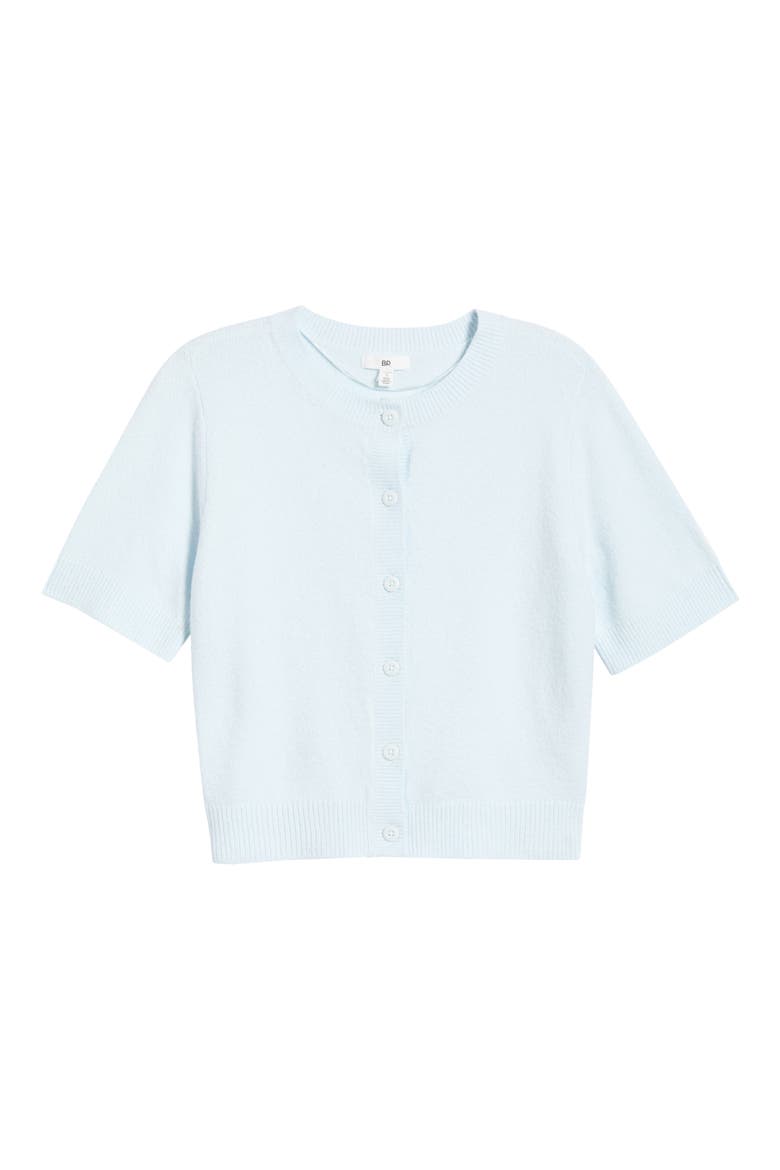 Short Sleeve Cardigan, Alternate, color, BLUE BREEZE