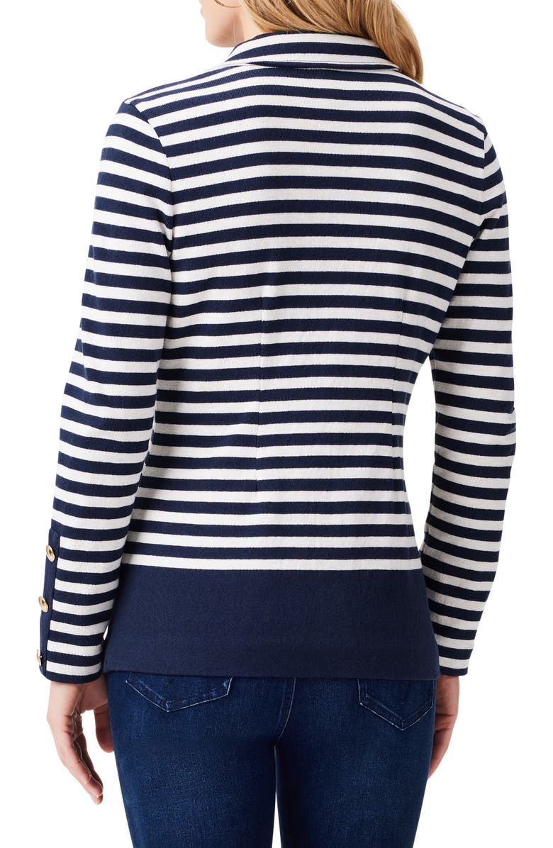 NIC+ZOE City Charm Stripe Sweater Jacket, Alternate, color, 