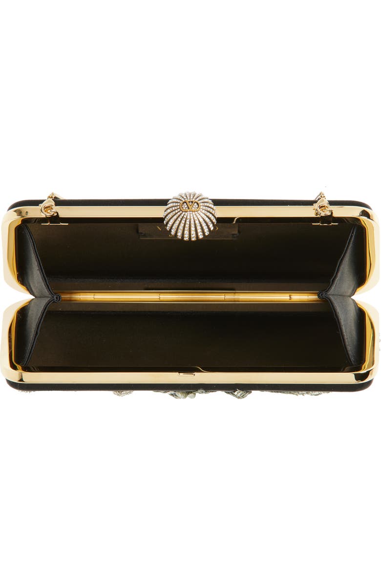 Valentino Garavani Carry Secrets Embellished Minaudière, Alternate, color, Black/ Crystal