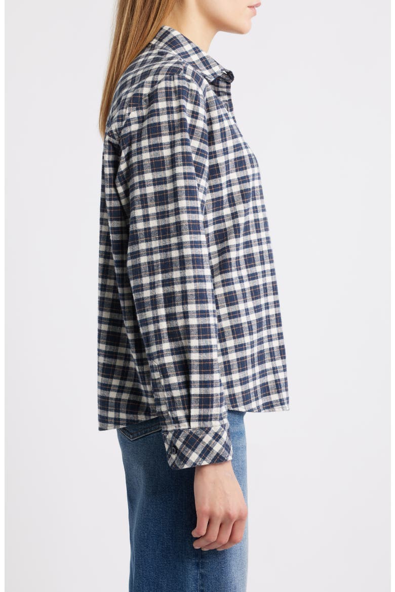 Brushed Check Shirt, Alternate, color, NAVY CHECK