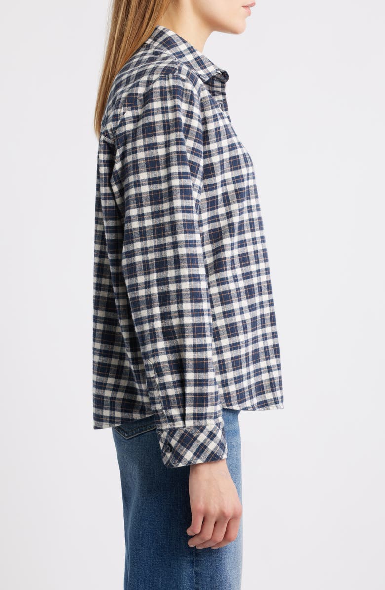 Brooklyn Industries Brushed Check Shirt, Alternate, color, Navy Check