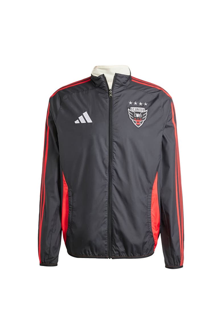 Men's adidas Black/White D.C. United 2025 Anthem Reversible Full-Zip Jacket, Alternate, color, Black