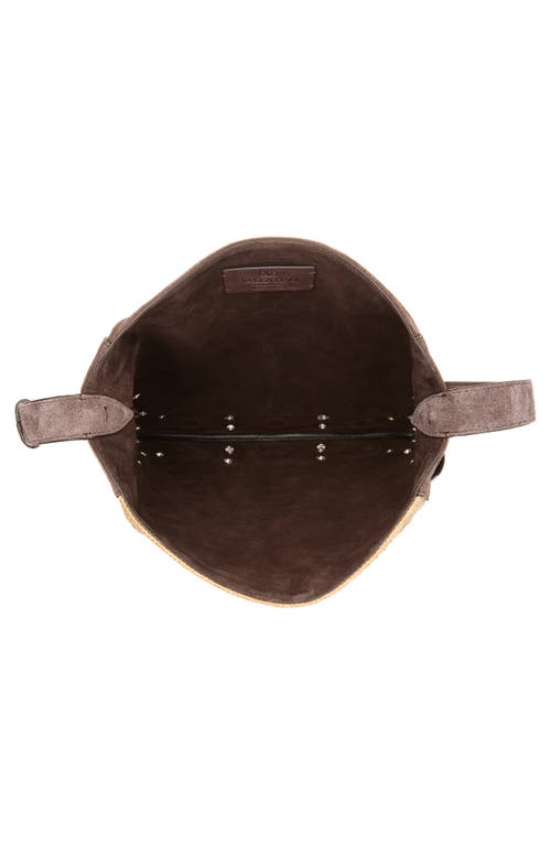 Valentino Garavani Small Nellcote Fringe Stud Embroidered Crossbody Bag In Brown/black