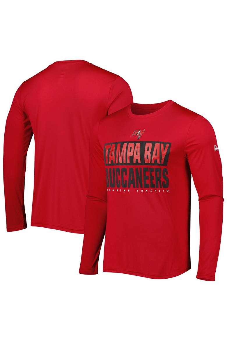 Men's New Era Red Tampa Bay Buccaneers Combine Authentic Offsides Long Sleeve T-Shirt, Main, color, Red