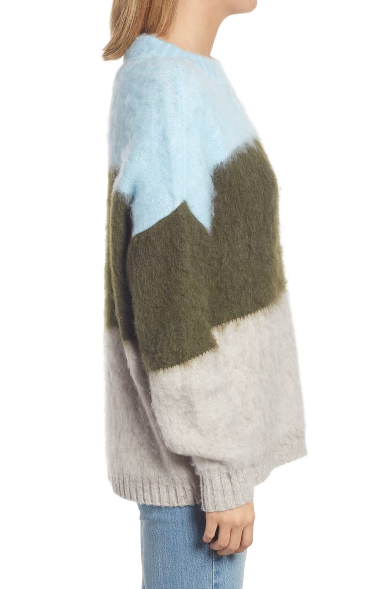 Oversize Brushed Pullover, Alternate, color, BLUE TRIXIE MULTI STRIPE