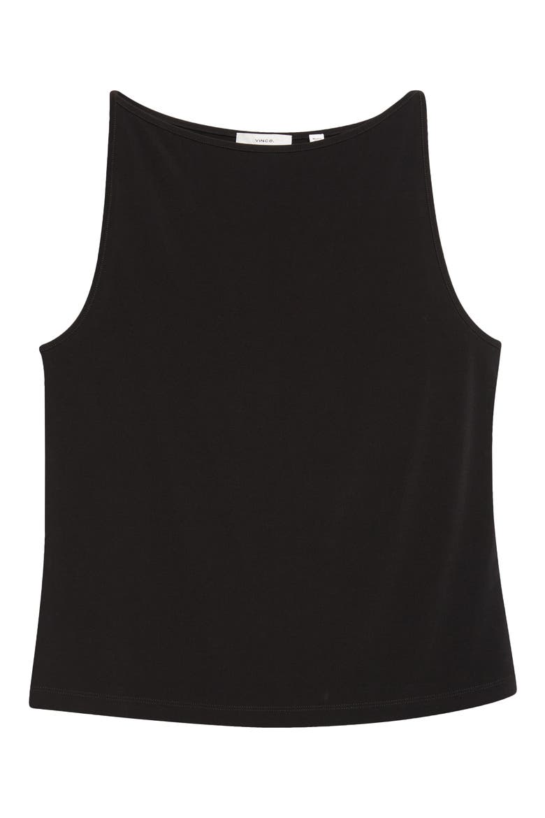 Boat Neck Tank, Alternate, color, BLACK