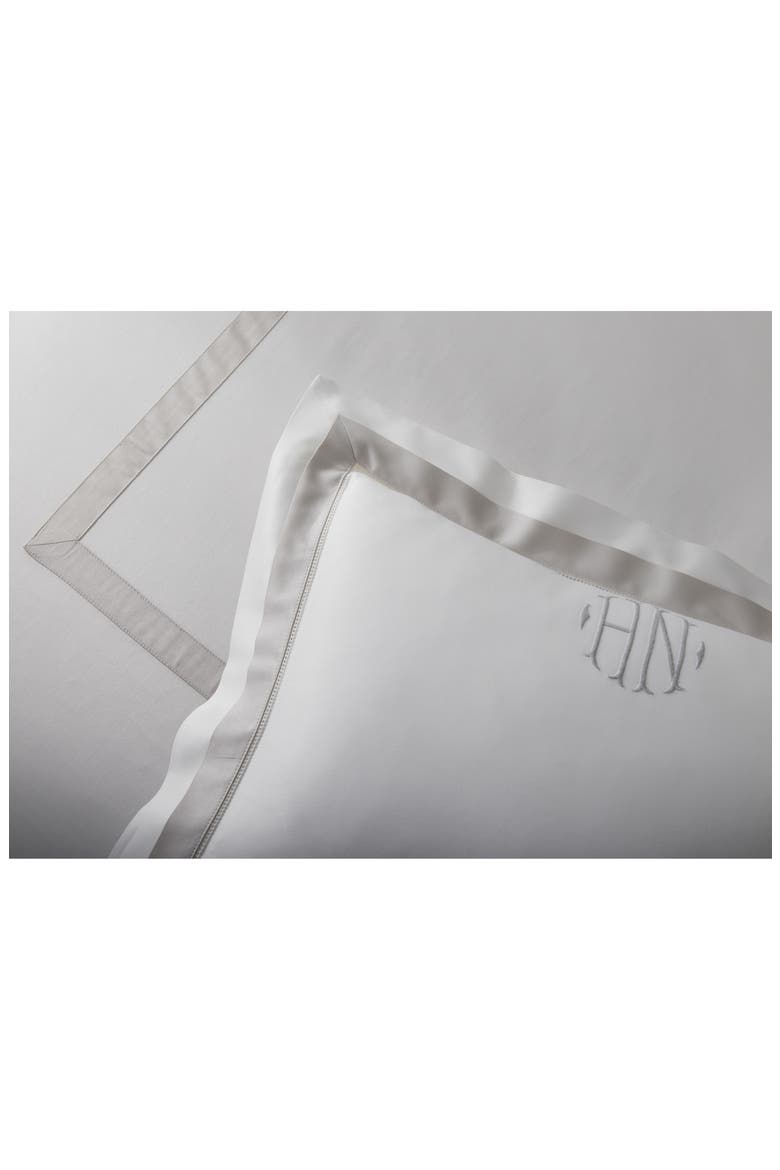 Ambrose Duvet Cover, Alternate, color, BONE/ SILVER