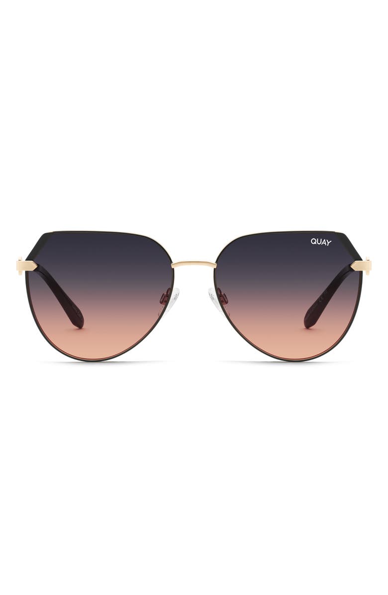 QUAY Main Character 55mm Gradient Round Sunglasses, Main, color, 