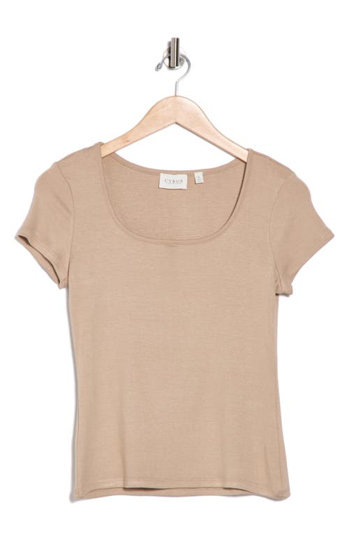 Cyrus Square Neck Knit Top In Neutral