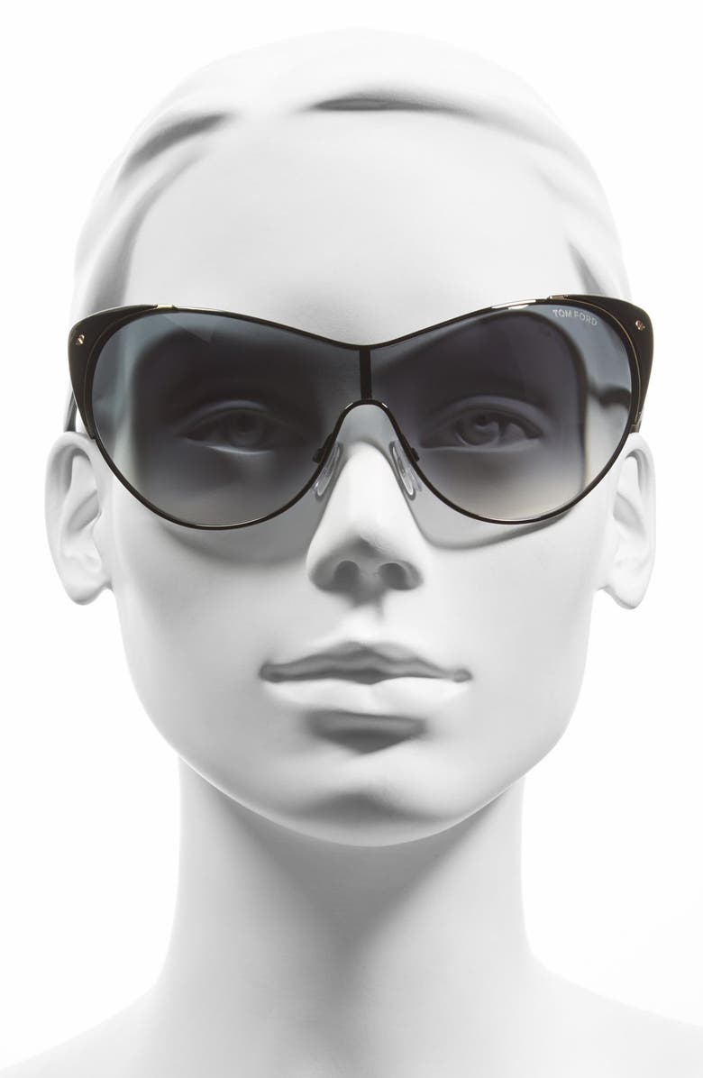 TOM FORD 'Vanda' Cat Eye Shield Sunglasses, Alternate, color, 