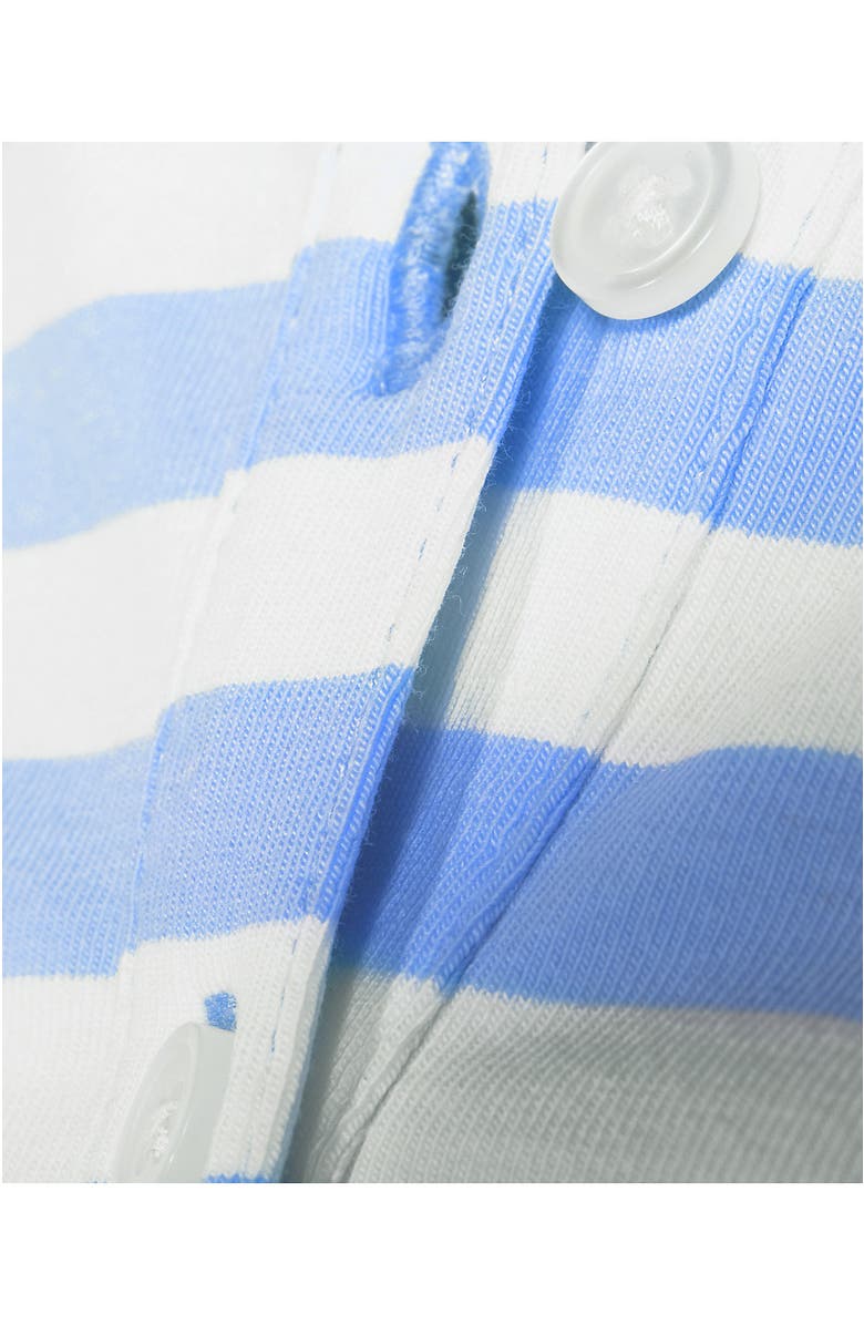 Lands' End Knit 2 Piece Pajama Set - Long Sleeve Top and Pants, Alternate, color, Clear Blue Sky Even Stripe