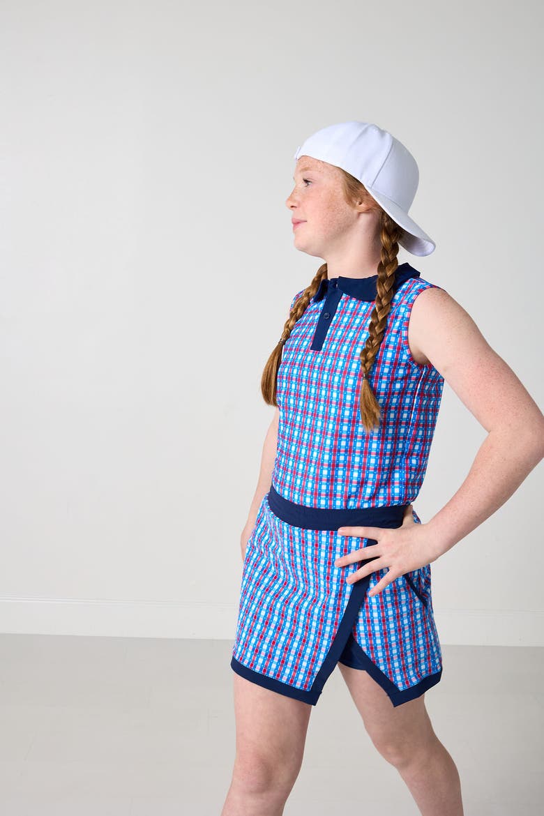 Girly Girls Tank Top, Alternate, color, Navy Gingham