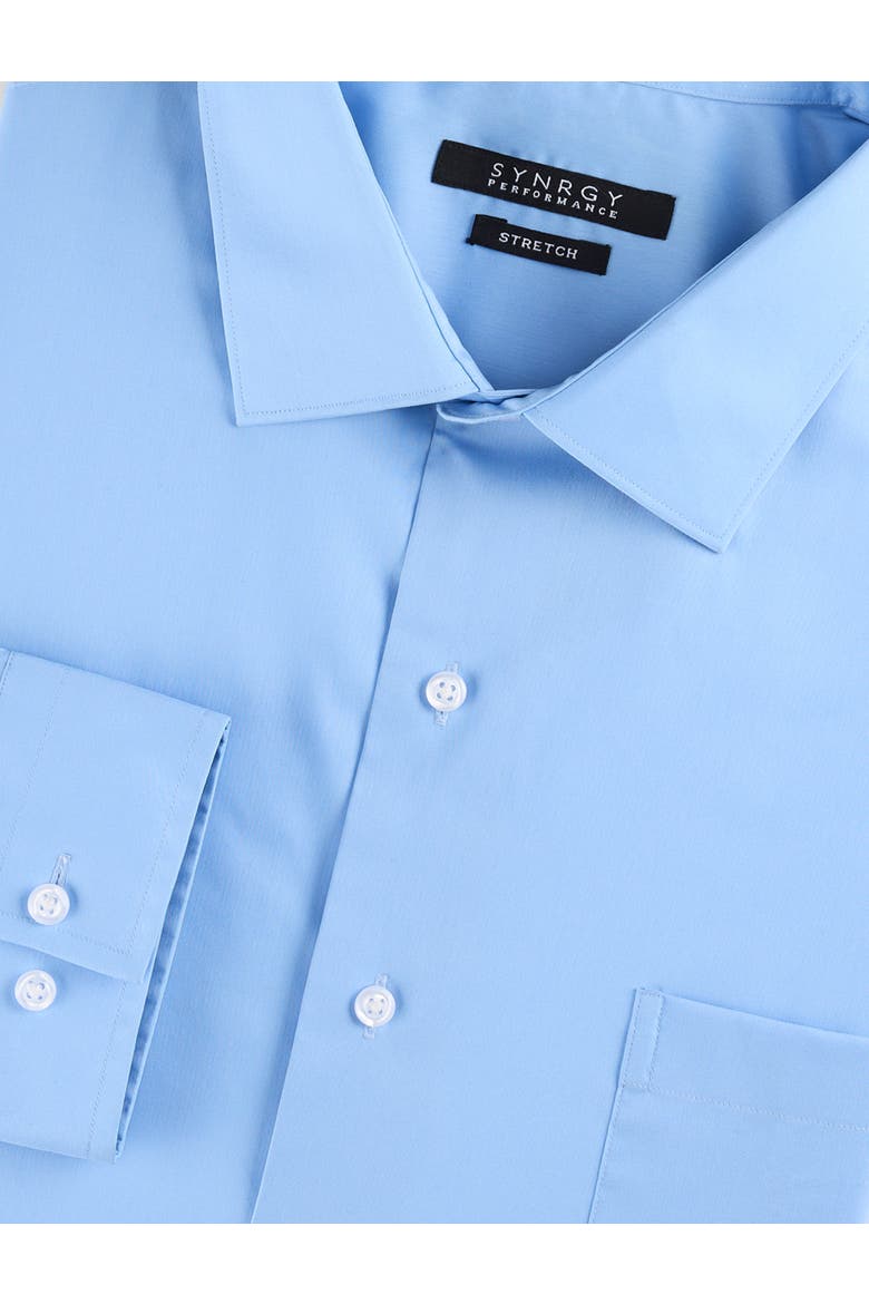 Performance Solid Dress Shirt, Alternate, color, BLUE
