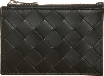Bottega Veneta Intrecciato Leather Zip Card Case | Nordstrom