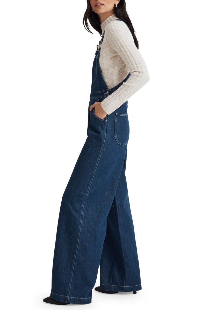 Madewell Superwide-Leg Overalls, Alternate, color,