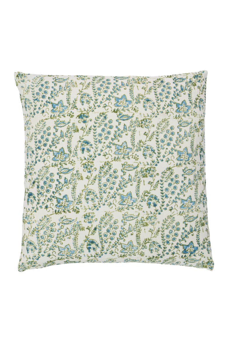 Fleur Decorative Pillow, Main, color, Cornflower Blue/Moss Green