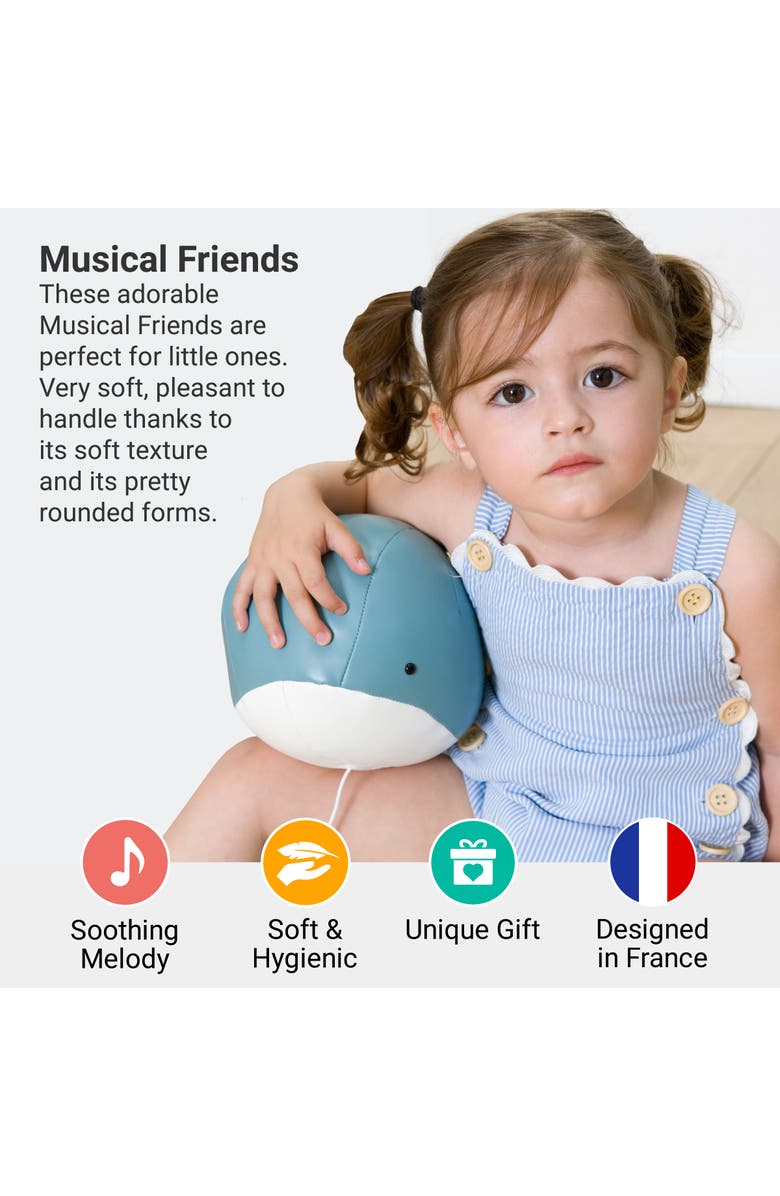 Little Big Friends Musical Animals - Whale, Plush Baby Music Box, Nursery Toy & Decor, Alternate, color, Blue