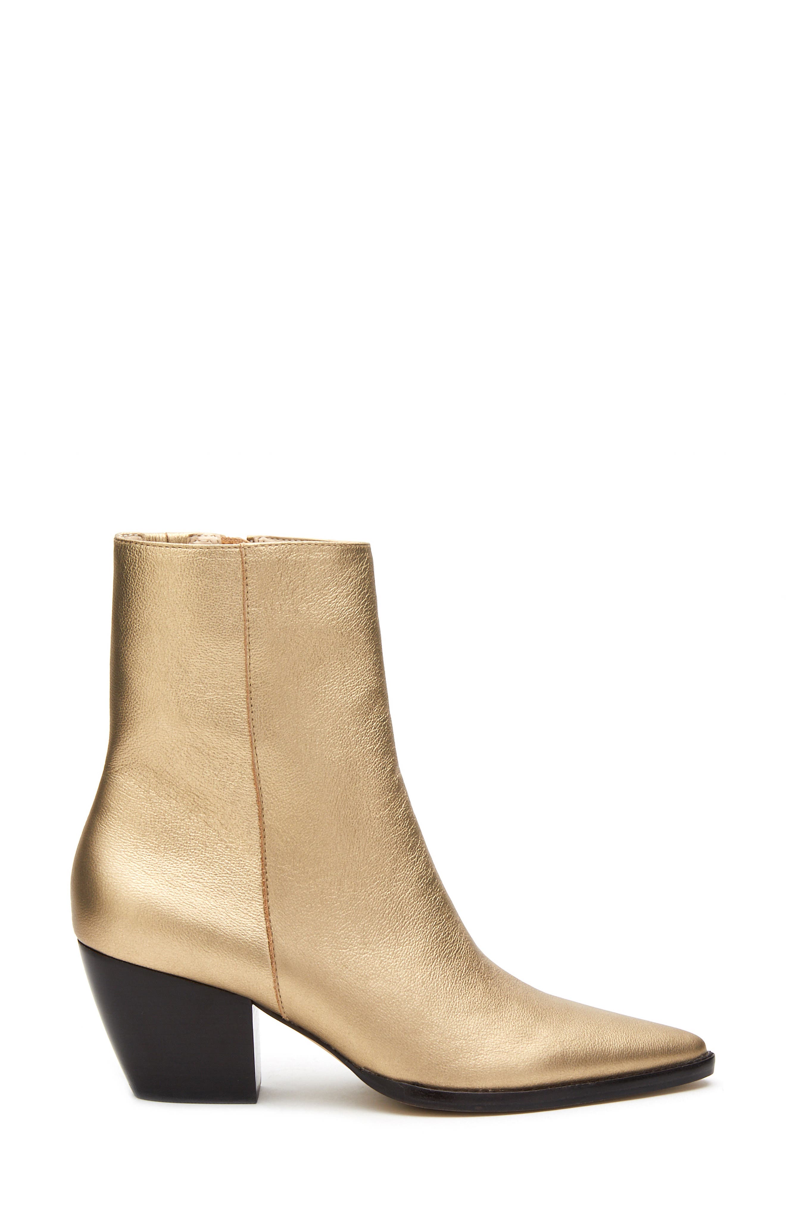 Matisse Caty Western Pointed Toe Bootie, Alternate, color, Gold