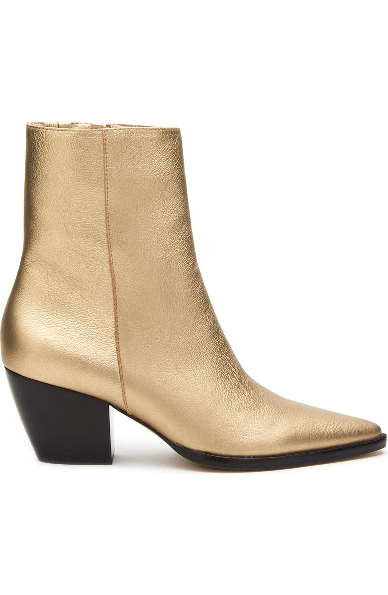 Matisse Caty Western Pointed Toe Bootie, Alternate, color, Gold
