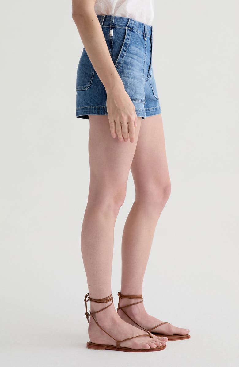 AG Analeigh High Waist Patch Pocket Denim Shorts, Alternate, color, San Felipe