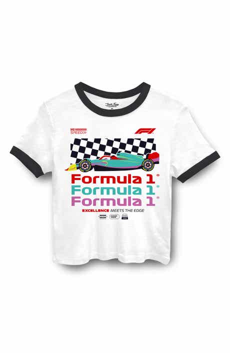 Junk Food Formula 1 Graphic Cropped Ringer T-Shirt