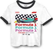 Junk Food Formula 1 Graphic Cropped Ringer T-Shirt