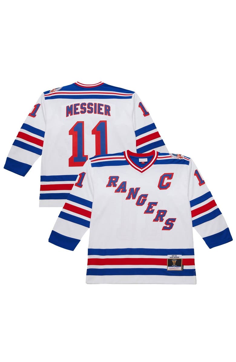 Mitchell & Ness Men's Mark Messier White New York Rangers 1993-94 Power Play Jersey, Main, color, White